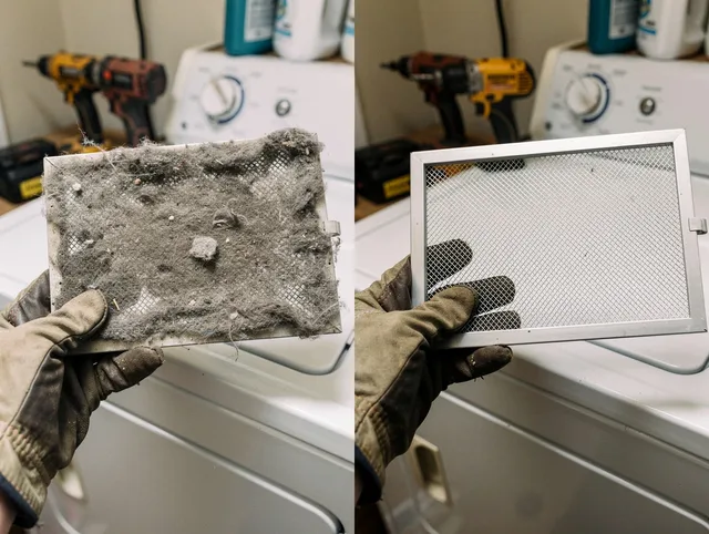 Professional lint trap cleaning by Hartford Dryer Vent Cleaning in Hartford