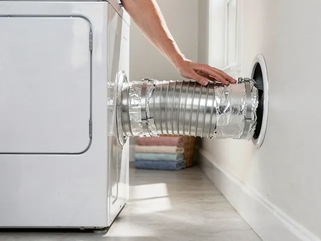 Professional dryer vent hose installation by Hartford Dryer Vent Cleaning in Hartford